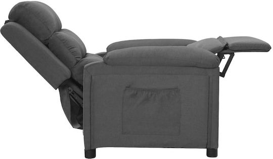 Relaxsessel mit Fußhocker Dark Grey 74x92x101.5cm