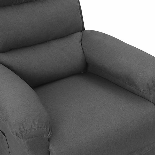 Relaxsessel mit Fußhocker Dark Grey 74x92x101.5cm