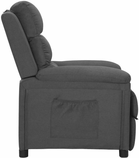 Relaxsessel mit Fußhocker Dark Grey 74x92x101.5cm