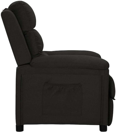 Fotoliu Relax cu Puf Negru 74x92x101.5cm
