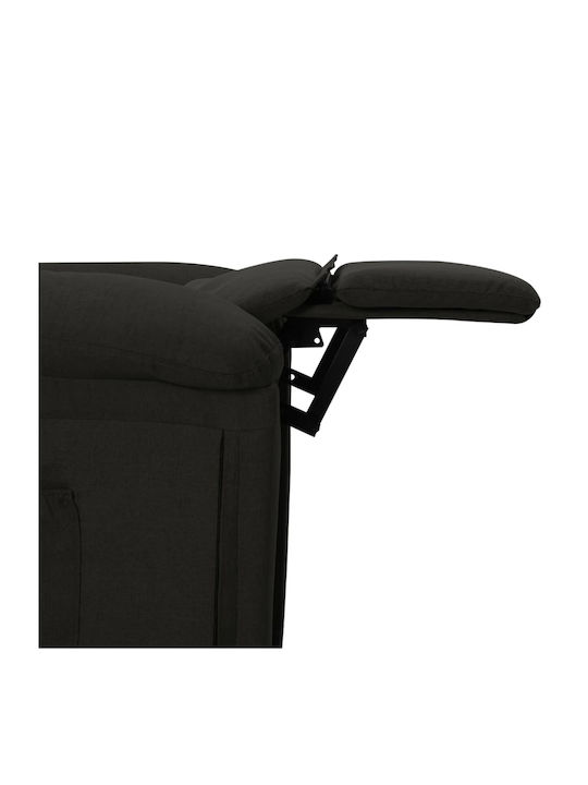 Fotoliu Relax cu Puf Negru 74x92x101.5cm