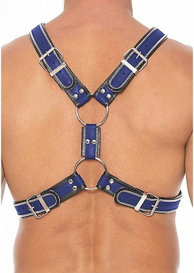 Shots Ouch Z Series Scottish Leather Harness Blue