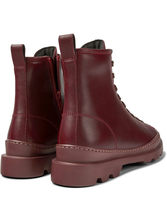 Brutus Leather Women's Ankle Boots Burgundy