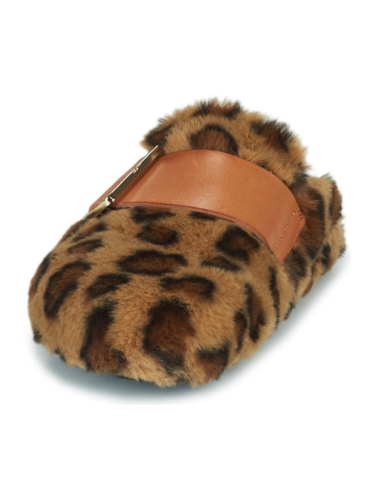 Brionia Winter Women's Slippers with Fur Brown