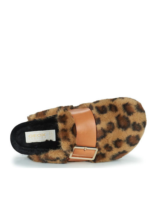 Brionia Winter Women's Slippers with Fur Brown