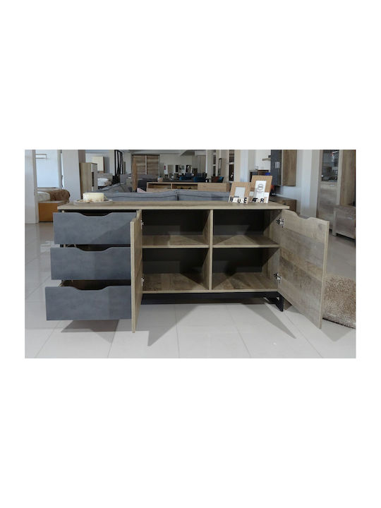 Bufet Arden Din Lemn Cu Sertare Sand Gragne / Matera 161x39.6x78.6cm