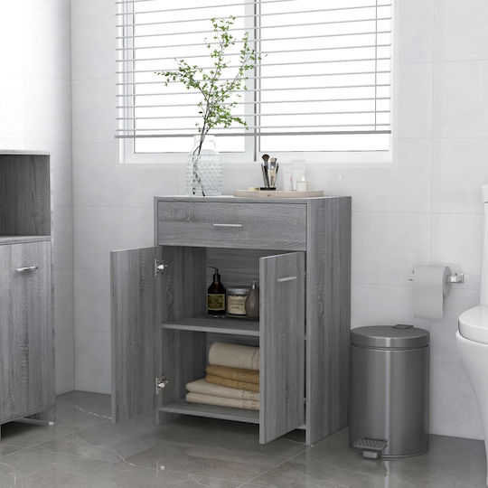 vidaXL Cabinet de baie L60xA33xÎ80cm Sonoma