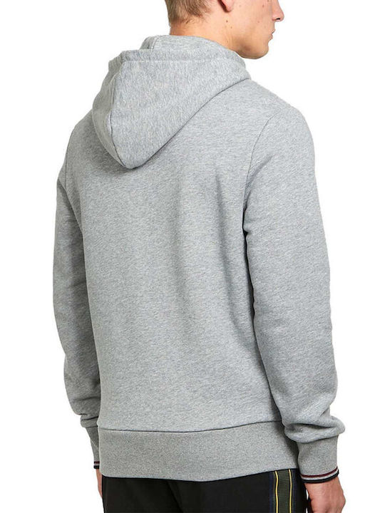 Fred Perry Herren Sweatshirt mit Kapuze und Taschen Gray