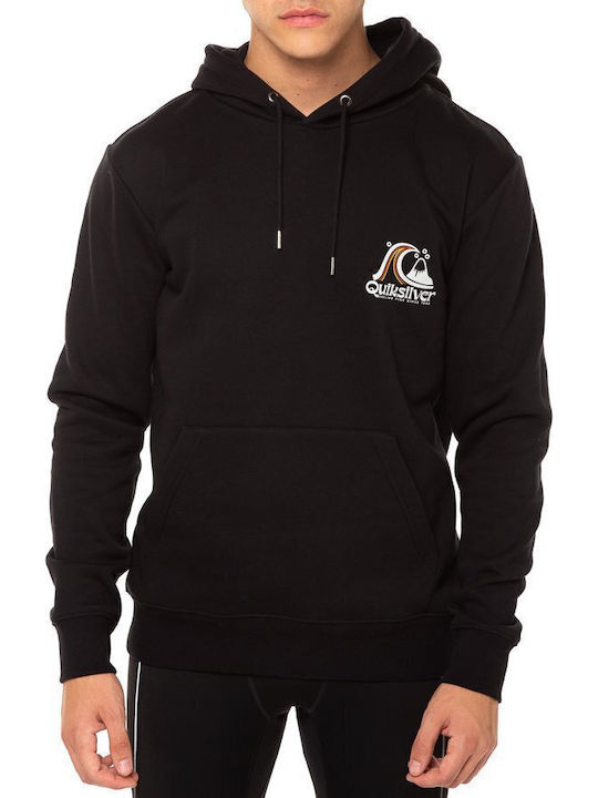 Rolling Circle Sweatshirt with Hood Black