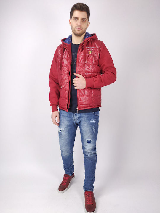 Зимен Мъжки Якета Puffer Червено