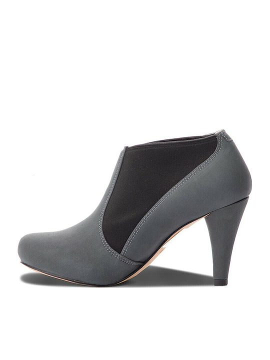 Dalia Pearl Leder Stiefeletten Damen Gray