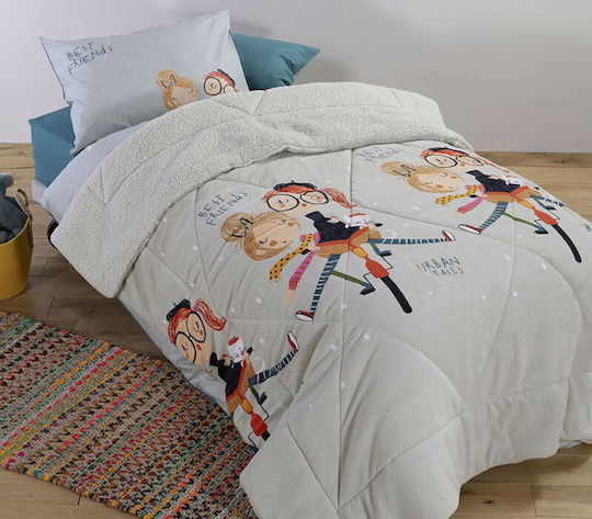 Nef-Nef Homeware Детско завиване Единично Girl Friends Aqua 160x220cm