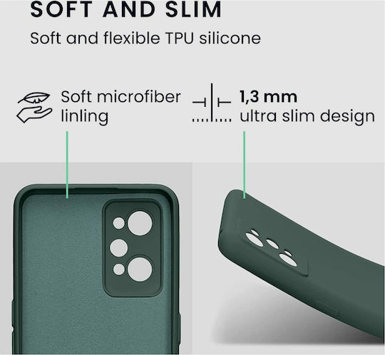 KWmobile Soft Flexible Rubber with Camera Protector Back Cover Σιλικόνης 1.3mm Blue Green (Realme GT Neo 3T)