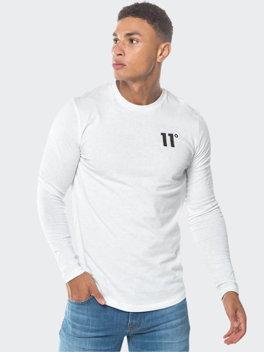 11 Degrees Herren Langarmshirt Weiß