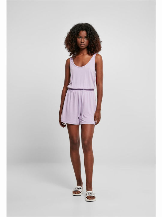 Women's Sleeveless One-piece Shorts Purple