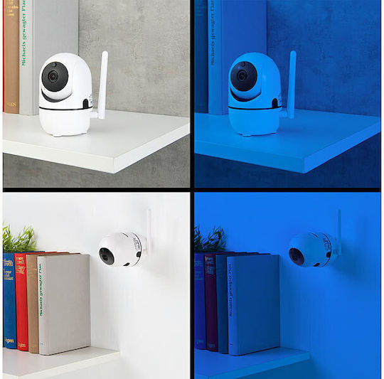 Eurolamp 147-77945 IP Камера за наблюдение Wi-Fi Full HD 1080p с Двупосочна Комуникация и Обектив 3.6мм