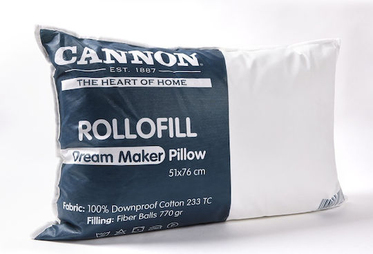 Cannon Rollofill Dream Maker Μαξιλάρι Ύπνου Ballfiber Ανατομικό 51x76cm