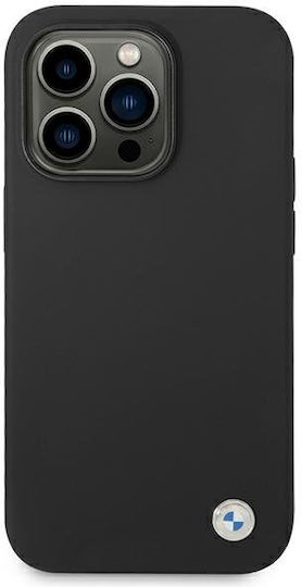 BMW Metal Logo Back Cover Plastic Negru (iPhone 14 Pro Max)