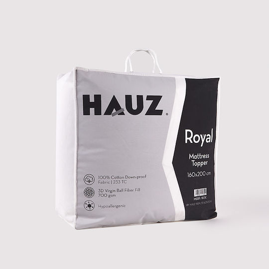 Hauz Ανώστρωμα Royal Μονό Polyester με Λάστιχα Εφαρμογής 100x200εκ.