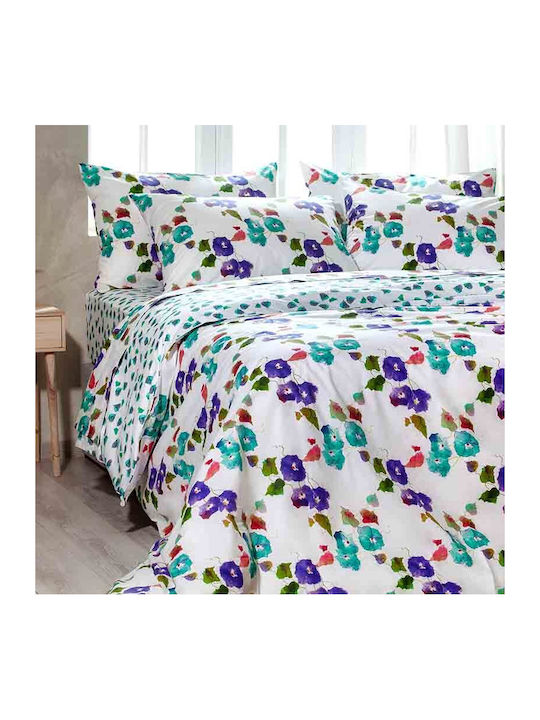 Cannon Duvet Cover Set Cotton Single with Pillowcase 170x250 Secret Garden Multicolored