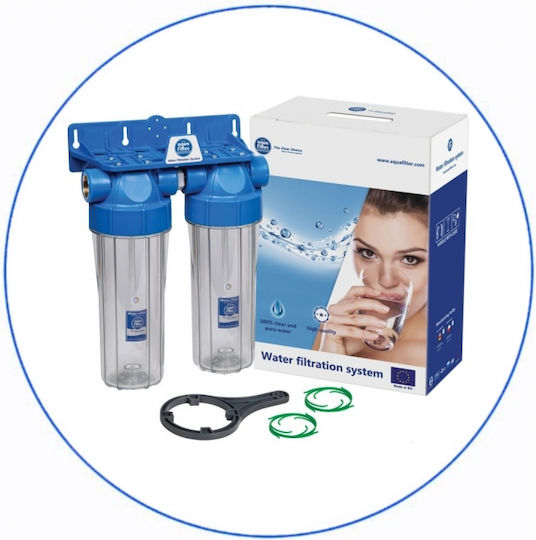 Aqua Filter Διπλή Κεντρικής Παροχής Διατομής ½" Aqua Filter Διπλή Κεντρικής Παροχής Διατομής ½"