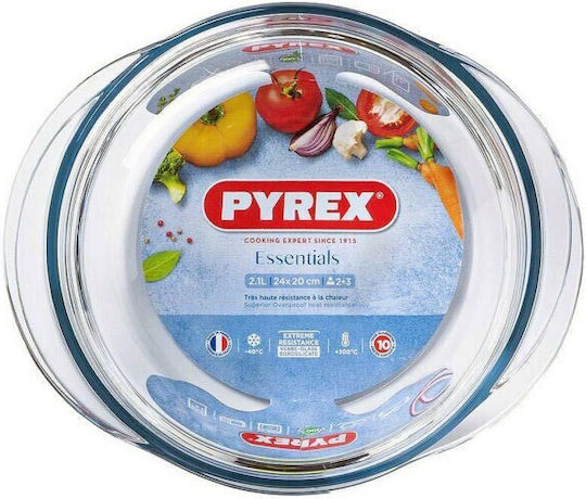 Pyrex Essentials Гърне Стъклено със Стъклен Капак 24x21см 1бр