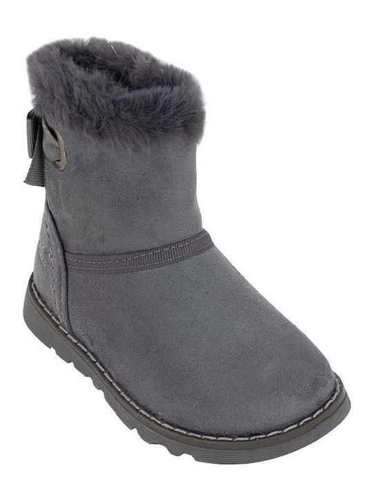 Chicco Florine Kids Suede Anatomic Boots with Zipper Gray