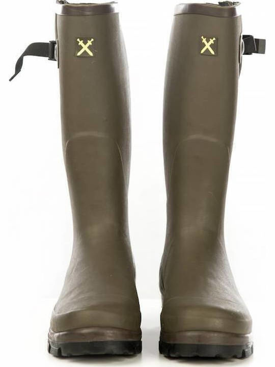 Shaggy Breeches Wilhem Wasserdichte Jagdgummistiefel in Braun Farbe