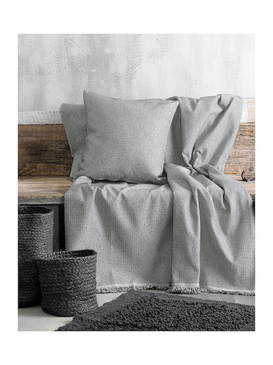 Rythmos Armchair Throw 2 Sides Luna 180x160cm Dark Grey