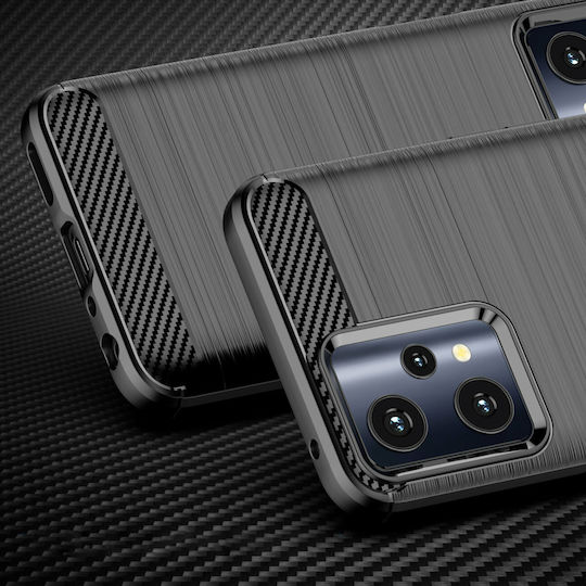 Hurtel Carbon Flexible Задна корица Силикон Черен (Realme 9 5G / 9 Pro)
