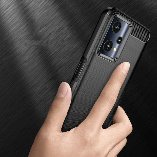 Hurtel Carbon Flexible Задна корица Силикон Черен (Realme 9 5G / 9 Pro)