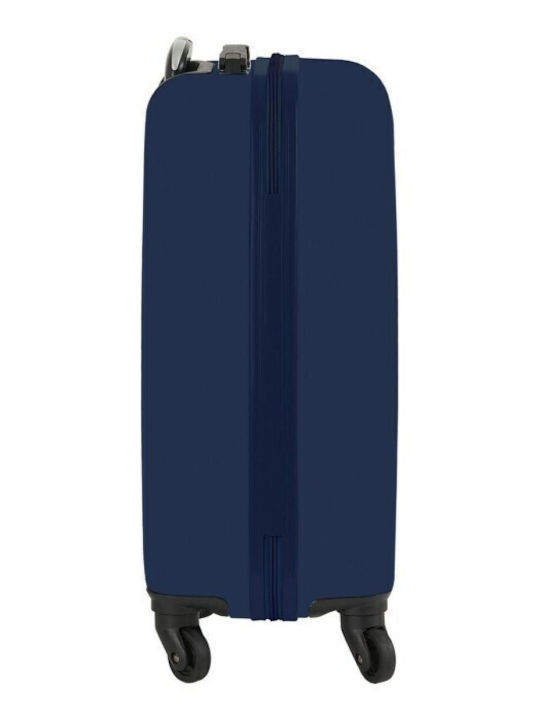 Safta Munich Storm Cabin Hard Suitcase Blue with 4 Wheels Height 55cm