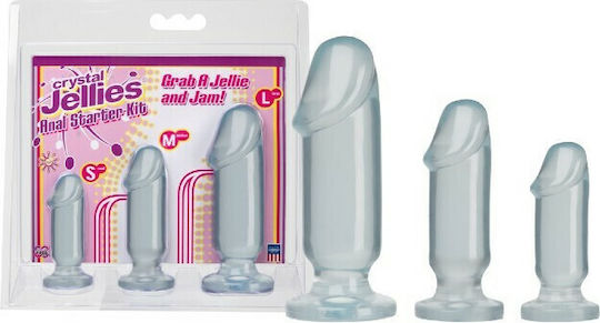 Doc Johnson Crystal Jellies Anal Starter Kit Dopuri Anale Module Transparente 3buc