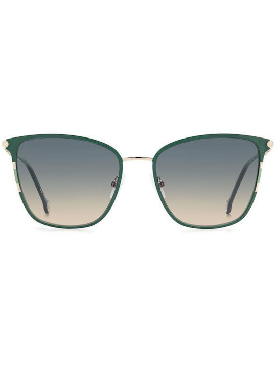 Carolina Herrera Women's Sunglasses with Green Frame and Blue Gradient Lens CH 0030/S PEF/PR