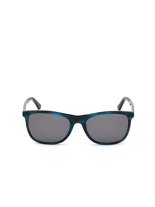 Gant Sunglasses with Blue Tartaruga Plastic Frame and Gray Lens GA7126 65A