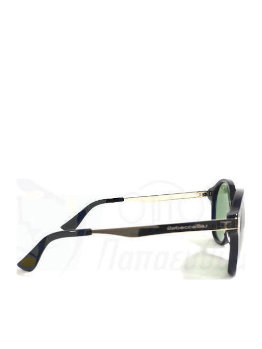 Rebecca Blu Women's Sunglasses with Black Frame and Green Lens RB8610 GR01