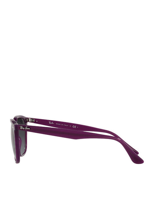Ray Ban Unisex Sunglasses with Purple Plastic Frame and Black Lens RB4362 65718G