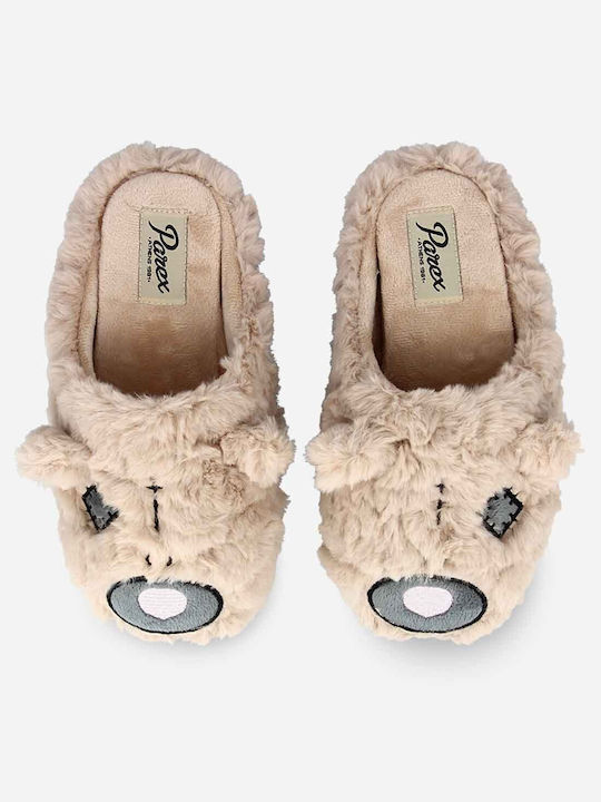 Parex Animal Women's Slippers In Beige Colour