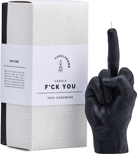 Candlehand Διακοσμητικό Κερί F*ck You Μαύρο 380gr