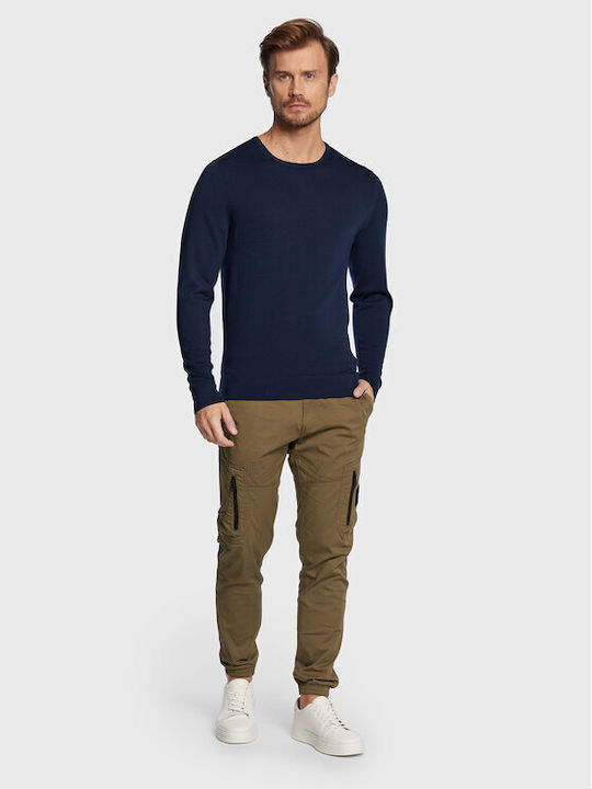 Calvin Klein Men's Long Sleeve Sweater Navy Blue