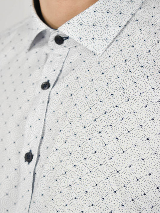 Langärmlig Hemd Polka Dot Weiß
