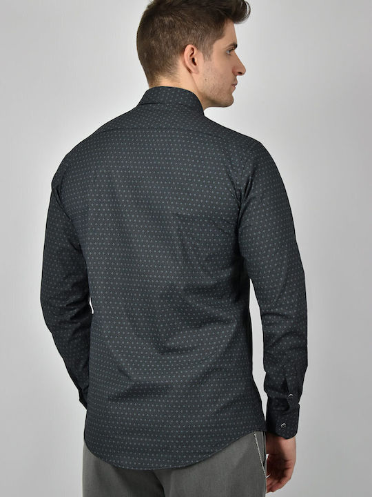 Long-sleeved Denim Shirt Gray