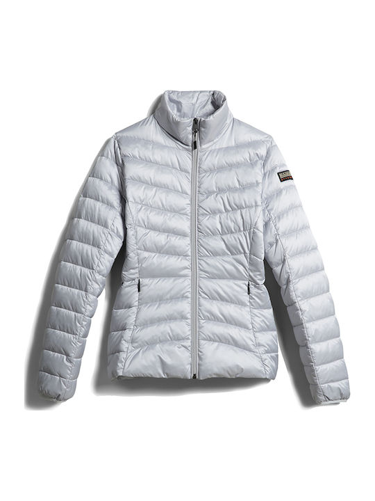 Aerons Women's Short Puffer Jacket for Winter Grey Glacier