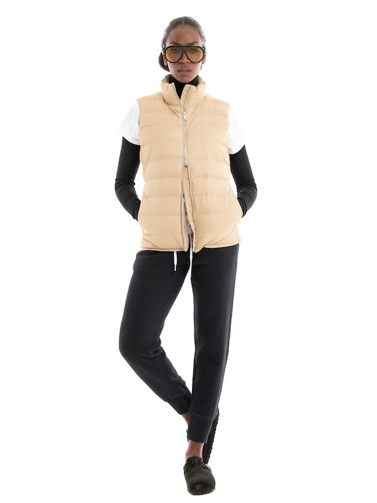 Ralph Lauren Women's Short Puffer Jacket for Spring or Autumn Beige