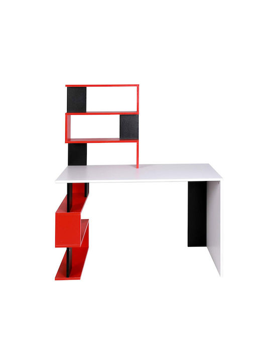 Schreibtisch Holz mit Bücherregal Mehrfarbig 120x60x148cm