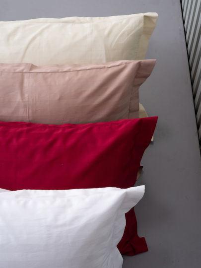 Palamaiki Satin Stripes Σετ Σεντόνια Υπέρδιπλα 240x270εκ. Rose (4τμχ)