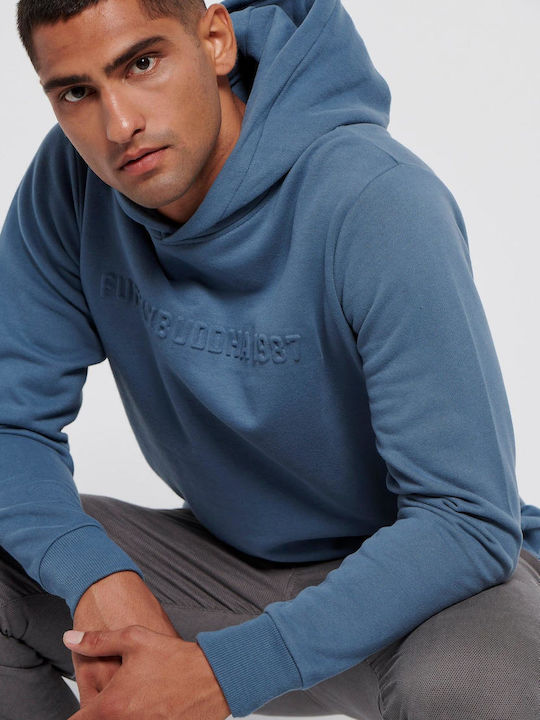 Sweatshirt with Hood Dusty Blue