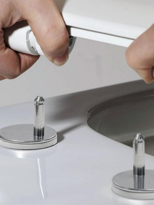 Inter Ceramic ICC 4937 Λεκάνη Κρεμαστή Rimless με Slim Κάλυμμα Duroplast Μπεζ