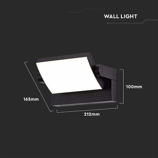 V-TAC Wandmontierte Außen-Deckenleuchte LED IP65 17W mit Natürliches Weiß Licht 21.2x16.5x10εκ.