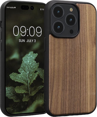 KWmobile Wooden Задна корица Дървени Dark Brown (iPhone 14 Pro - iPhone 14 Про) 59122.18